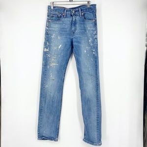 Levi's 511 Paint Splatter Straight Leg Jeans - image 1